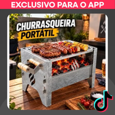 Imagem da oferta Churrasqueira Portátil Galvanizada Desmontável a Carvão