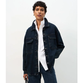 Imagem da oferta Jaqueta Overshirt em Jeans com Bolsos Frontais