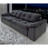 Imagem da oferta Sofá Denken Pérola 3 Lugares 240 cm com Assento Retrátil e Encosto Reclinável