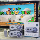 Imagem da oferta Video Game Retrô SF900 Super Nintendo 2400 jogos + 2 controles s fio Otimo Qualidade