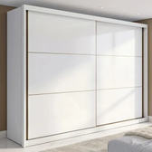 Imagem da oferta Guarda-roupa Casal MDF 2 Portas Corrediças 6 Gavetas Branco