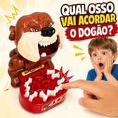 Imagem da oferta Brinquedo Cachorro Dogão Morde Dedo Infantil Mordida Surpresa 9 Ossos Pressionaveis Jogo Família Sem Pilhas