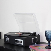 Imagem da oferta Vitrola Toca Disco de Vinil e Fita Cassete K7 com Conversor Digital e Alto Falantes Toca Discos Uitech