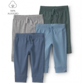 Imagem da oferta Kit Calças Bebê 4 Peças Cós Elástico Multicor Carter’s