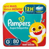 Imagem da oferta Fralda descartável Pampers Supersequinha, Tamanho G 80 Unidades,