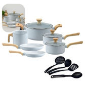Imagem da oferta Conjunto de Panelas Com 10 Peças Pratic Cook Com Utensílios Grafito Mimo Style