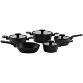 Imagem da oferta Jogo de Panelas Brinox Revestimento Cerâmico Preto 5 Peças Carbon Ceramic Life