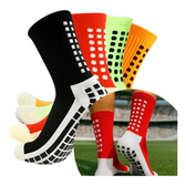 Imagem da oferta Kit 4 Pares Meia Antiderrapante Esportiva Futebol Treino Preto Vermelhoverde Laranja Tamanho Unico