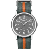 Imagem da oferta Timex Relógio unissex T2N649 Weekender cinzalaranja