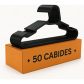 Imagem da oferta Kit 50 Cabide Adulto Preto Reforçado Organizador Combate