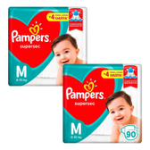 Imagem da oferta Fralda Pampers Supersec M - 180 Unidades