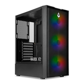 Imagem da oferta Gabinete Gamer Mancer Narok V2, Rainbow, Mid-Tower, Lateral de Vidro, Com 3 Fans, Preto, Mcr-Nrk-V2