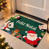 Imagem da oferta Tapete Porta De Entada Natal 60x40 Capacho Decorativo