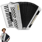 Imagem da oferta VEDO Acordeon Profissional 34 Teclas com 60 Teclas Baixo 5 Teclas Variáveis Terceira voz Acordeão Avançado Adequ