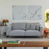 Imagem da oferta Sofá 2 Lugares Ubbe com Molas Ensacadas Linho Cinza 170cm - Keva