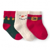 Imagem da oferta Kit Meia Bebê Menino Natal 3 Pares Multicor Carter's