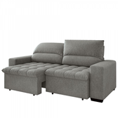 Imagem da oferta Sofá 4 Lugares Linoforte Terraza com Assento Retrátil e Encosto Reclinável em Tecido Suede 230 cm de largura