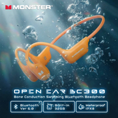 Imagem da oferta Fone de Ouvido Bluetooth 6.0 Monster BC300 com Condução Óssea IPX8 à Prova d'Água Sem Fio para Natação com 32