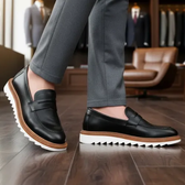 Imagem da oferta Sapato Mocassim Loafer Gugi Tratorado Conforto Premium Leve