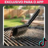 Imagem da oferta Escova Limpa Grelha Cerdas Aço 21cm Praticidade Churrasco