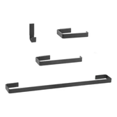 Imagem da oferta Kit Acessórios Banheiro Lavabo 4 Peças Inox Preto Fosco