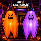 Imagem da oferta Fantasma Halloween com LED Suspenso Pendente Enfeite Decoração Festa Dia das Bruxas Terror Brilha No Escuro