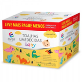 Imagem da oferta Kit Lenço Umedecido Ever Care Baby Camomila 4 Pacotes com 48 Unidades