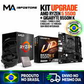 Imagem da oferta Kit Upgrade: Processador AMD Ryzen 5 5500 com Cooler + Placa Mãe Gigabyte B550M K AM4 mATX DDR4