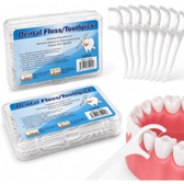 Imagem da oferta Fio Dental com Haste 2 em 1 Kit com 100 Unidades para Limpeza Bucal Profunda - Ideal para Viagens e Uso Diário - Pazie