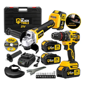 Imagem da oferta Kit Ferramentas Brushless A Bateria 2 Em 1 The Black Tools