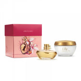 Imagem da oferta Kit Presente de Dia dos Namorados Lily: Eau de Parfum 75ml + Creme Acetinado 250g + Caixa de Presente - O Boticário