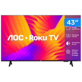 Imagem da oferta Smart Tv AOC 43" ROKU LED Full HD Wi-Fi 43S5155 Bivolt