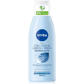 Imagem da oferta NIVEA Loção 2 em 1 Leite de Limpeza Facial + Tônico Refrescante 200ml