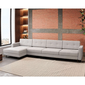 Imagem da oferta Sofá 4 Lugares Living Com Chaise Esquerdo Pé Palito Linho Cotton Cru