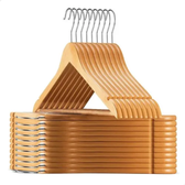 Imagem da oferta Kit com 30 Cabides Madeira 23cm x 44cm