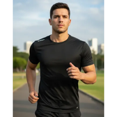 Imagem da oferta Camiseta Masculina Olympikus Academia Dry Fit Treino Corrida Preta Lobo G Liso