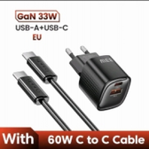 Imagem da oferta Carregador Toocki C22 Mini 33W GaN USB-C PPS PD3.0 de Carregamento Rápido para iPhone 17 16 Samsung S24 Xiaomi