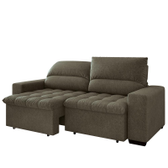 Imagem da oferta Sofá 4 Lugares Linoforte Terraza com Assento Retrátil e Encosto Reclinável em Tecido Suede