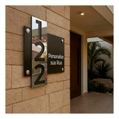 Imagem da oferta Placa De Números Residenciais Alumínio Composto Acm Moderna
