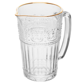 Imagem da oferta Jarra Mauve com Fio de Ouro Cristal 750ml Wollf - Perfeita para Casamentos Festas Bar em Casa Elegante