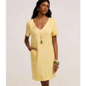 Imagem da oferta Vestido T-Shirt em Viscolinho com Decote V