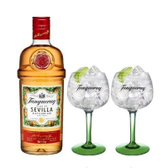Imagem da oferta Kit Gin Tanqueray Sevilla 700ml + 2 Taças
