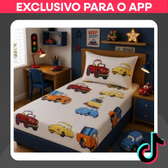 Imagem da oferta Jogo de Lençol Solteiro Infantil 2 Peças Microfibra - Estampas Divertidas