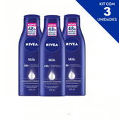 Imagem da oferta KIT NIVEA Loção Hidratante Milk Hidratação Profunda 200ml - 3 Unidades