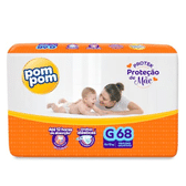 Imagem da oferta Fralda Pom Pom Protek Proteção de Mãe Hiper G 68 Unidades
