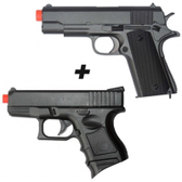 Imagem da oferta Pistola de Airsoft Spring Glock Baby + Pistola de Airsoft Spring 1911 Baby