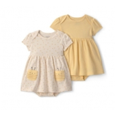 Imagem da oferta Kit Vestido Bebê 2 Peças Estampado Multicor Carter's