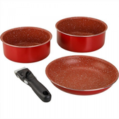 Imagem da oferta Conjunto de Formas e Panela Antiaderente com Cabo Removível Dreamcook 3 Peças - Classic Home