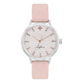 Imagem da oferta Relógio Life Desafios Feminino Couro Rosa Rosa Branco