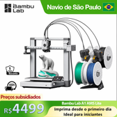 Imagem da oferta Bambu Lab A1 Combo 3D Printer with AMS Lite 500mms Ultra-Fast Printing Auto Leveling Robust Direct Extruder Engineer Fi